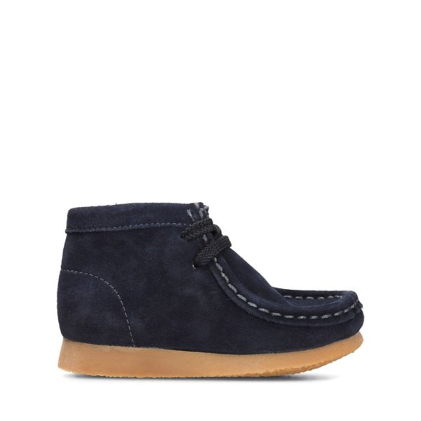 Clarks Girls Wallabee Boot Casual Shoes Navy | USA-8502637